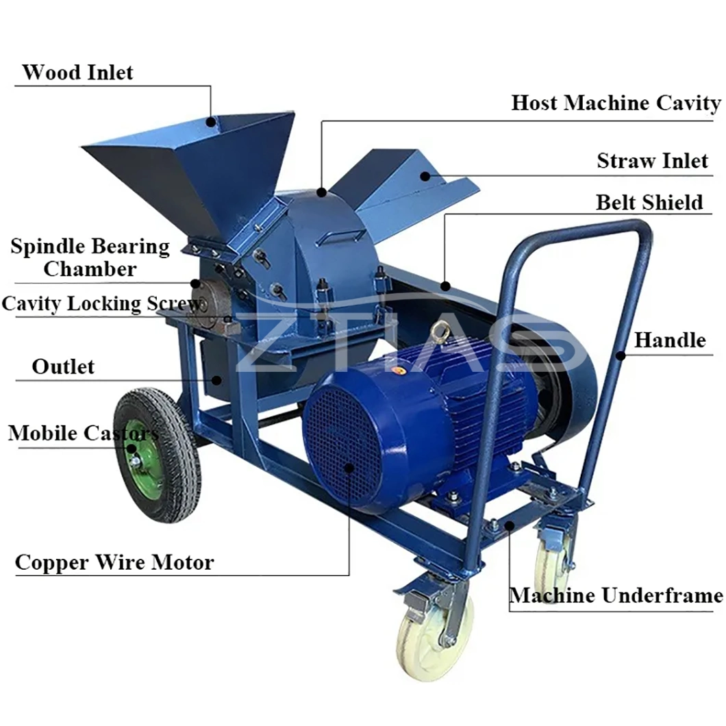 Wood Pulverizer Root Crushing Wood Pulverizer Factory Supply Can Be Customized