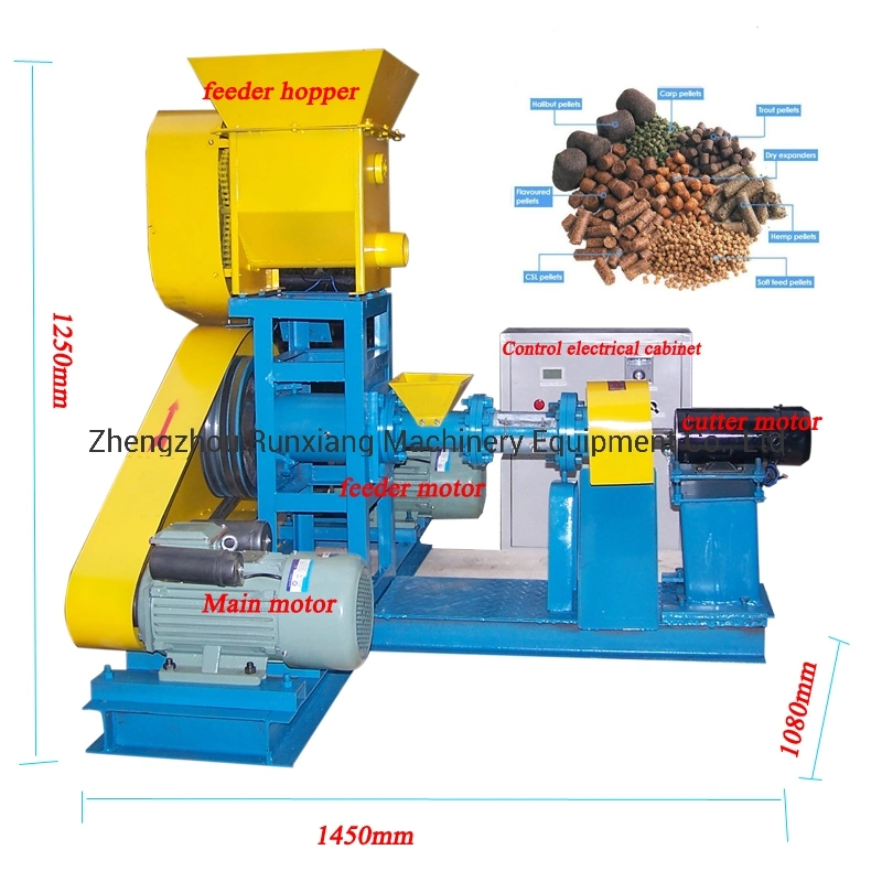 Poultry Floating Fish Shrimp Pet Food Feed Pellet Granulator Machine