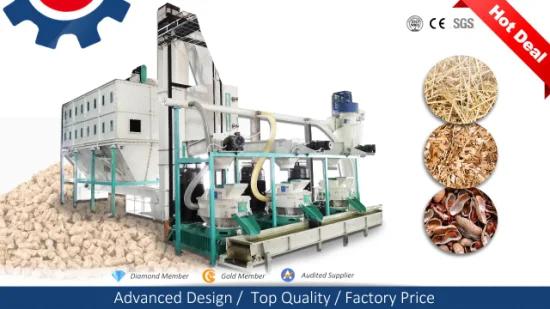 2021 Hot Sale Complete Large Scale Industrial Agricultrual Waste Rice Husk Pine Biomass Sawdust Wood Pellet Production Line as Fuel Making Processing Hardwood